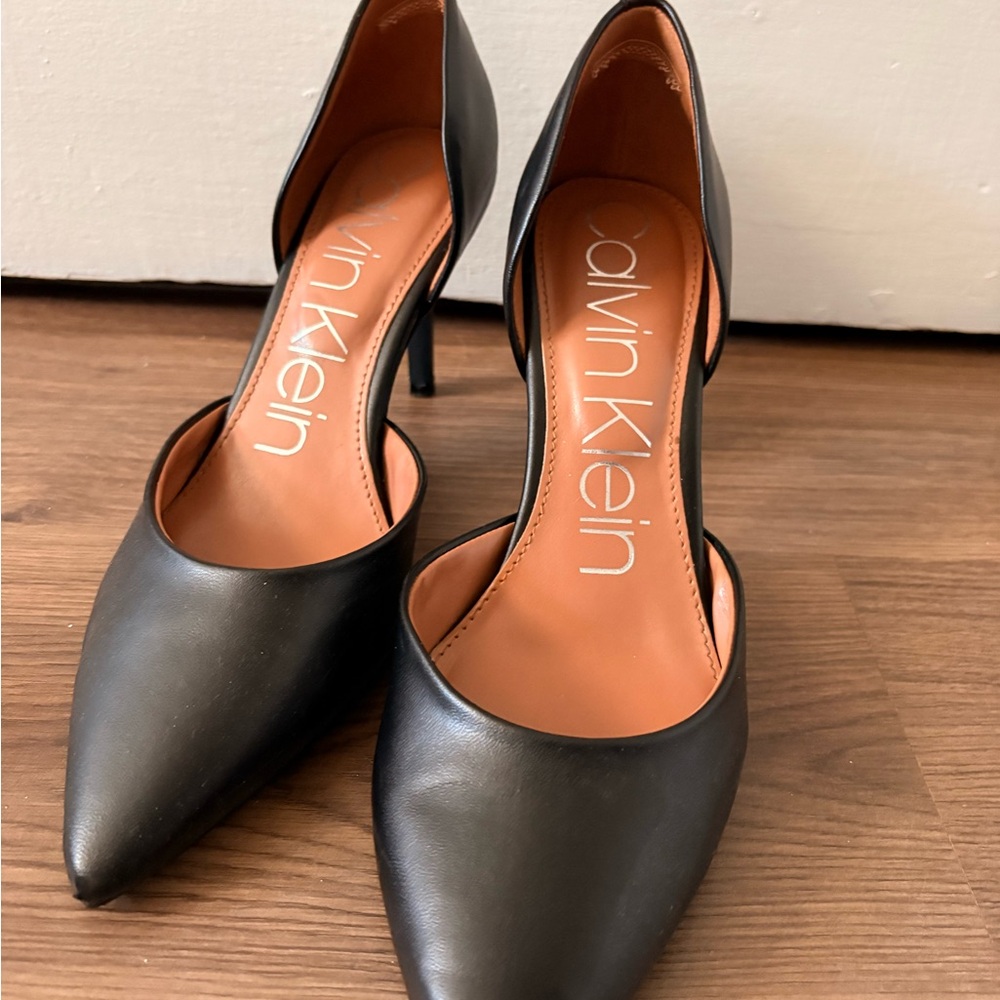 Calvin Klein Black Leather Heels